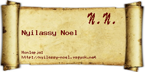 Nyilassy Noel névjegykártya